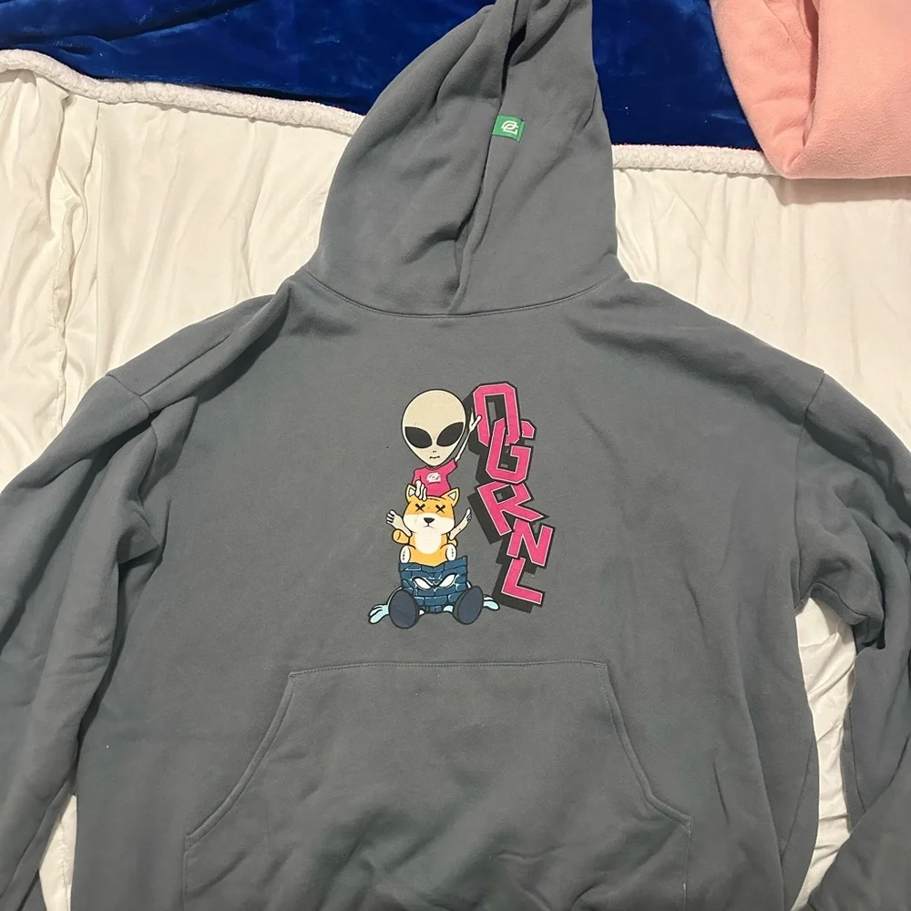 Optic Gaming Rich & Lonely Gray Alien Graphic Hoodie - Picture 1 of 1